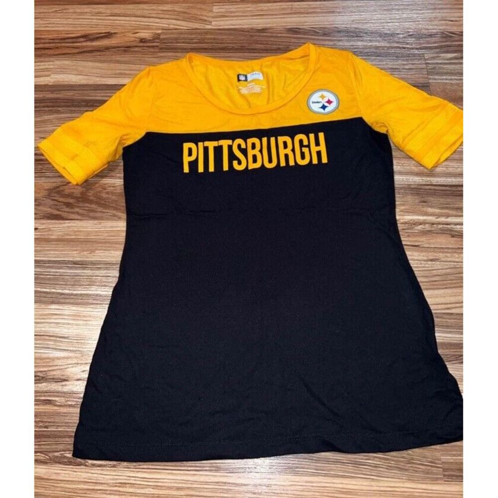 Pittsburgh Steelers Women's Juniors shirt top short sleeve size M medium